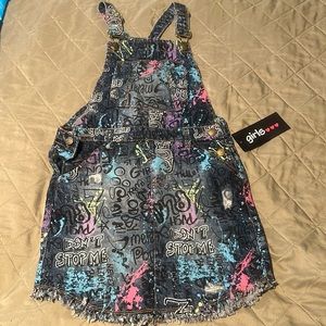 Jean dress overalls